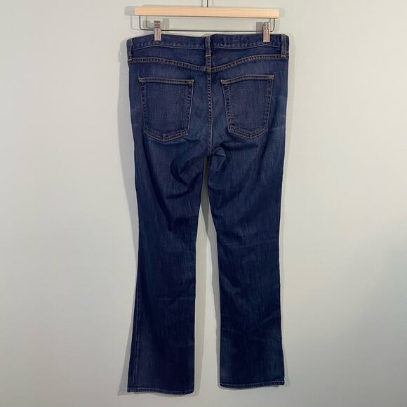 J Crew Women's Blue Medium Wash Low Rise Bootcut Jeans Size 30 Made In USA - Picture 6 of 7